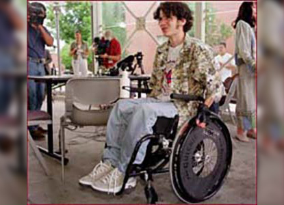 Richard Castaldo in wheelchair 1999