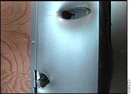 Bullet hole inside Columbine