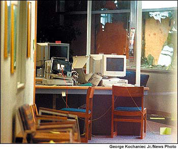 Columbine's destroyed computer lab