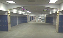 Renovating the upstairs hallway in Columbine High