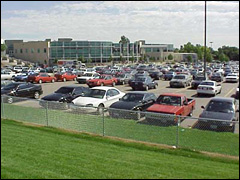Columbine's student parking lot