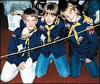 Dylan Klebold, Brooks Brown, and friend in Cub Scouts