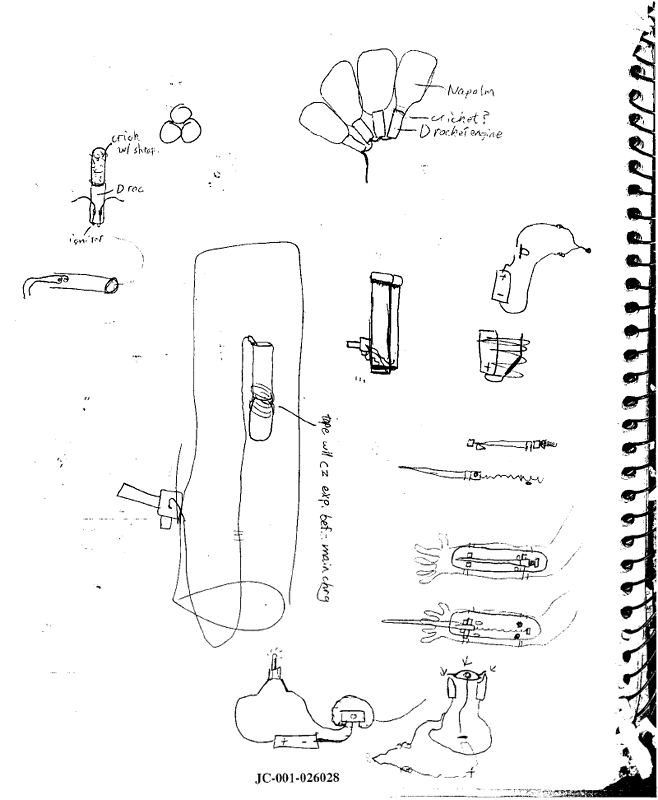 Eric Harris' school journal sketches