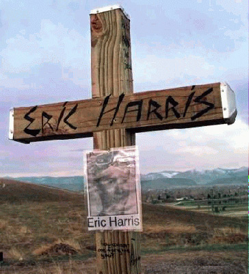Eric Harris' memorial cross