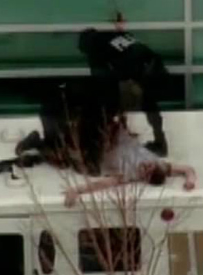 Denver SWAT rescues Patrick Ireland from Columbine library window