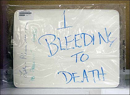 1 bleeding to death