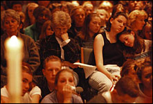 Memorial service for the Columbine victims held at World Light Catholic Church